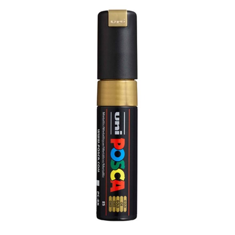 Маркер Uni POSCA PC-8К золотой, до 8 мм цвет 25 1 шт