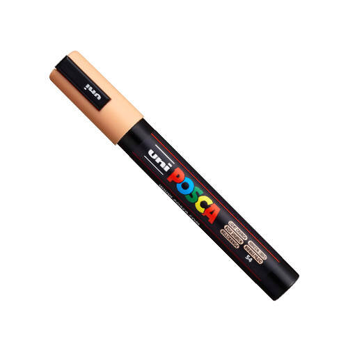 Маркер Uni POSCA PC-5M лососевый,1.8 - 2.5 мм, пулевидный наконечник(номер цвета 54)