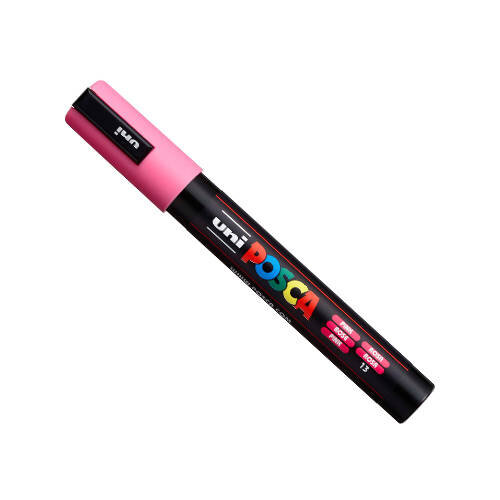 Маркер Uni POSCA PC-5M розовый, 1.8 -2.5 мм, пулевидный наконечник (номерцвета 13)