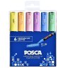 Набор маркеров POSCA PC-1M пастельные цвета 6 шт