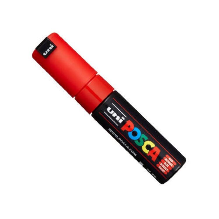 Маркер Uni POSCA PC-8К красный, до 8 мм цвет 15 1 шт